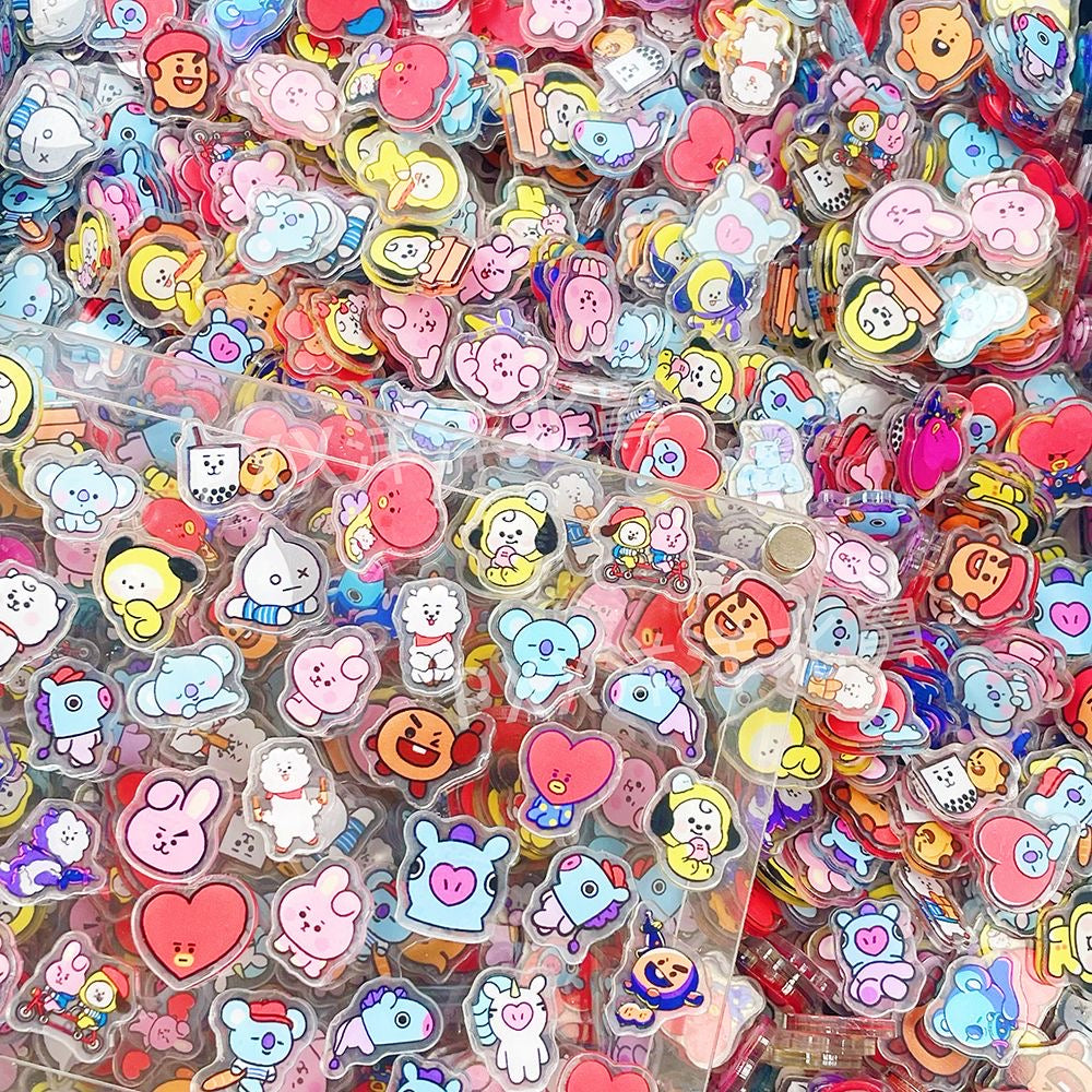 K-pop BTS Charms Acrylic DIY Concert World Tour Freebies 60 mixed pieces 2cm