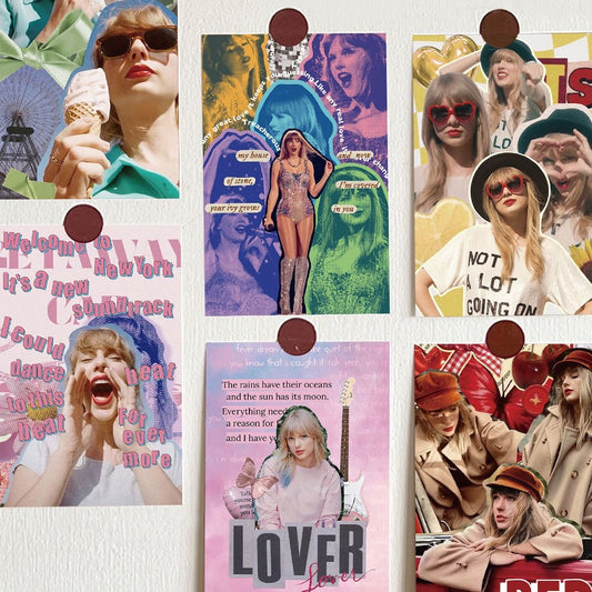 Taylor Swift Wall Decorating Papers 10 pcs + 32 freebie stickers