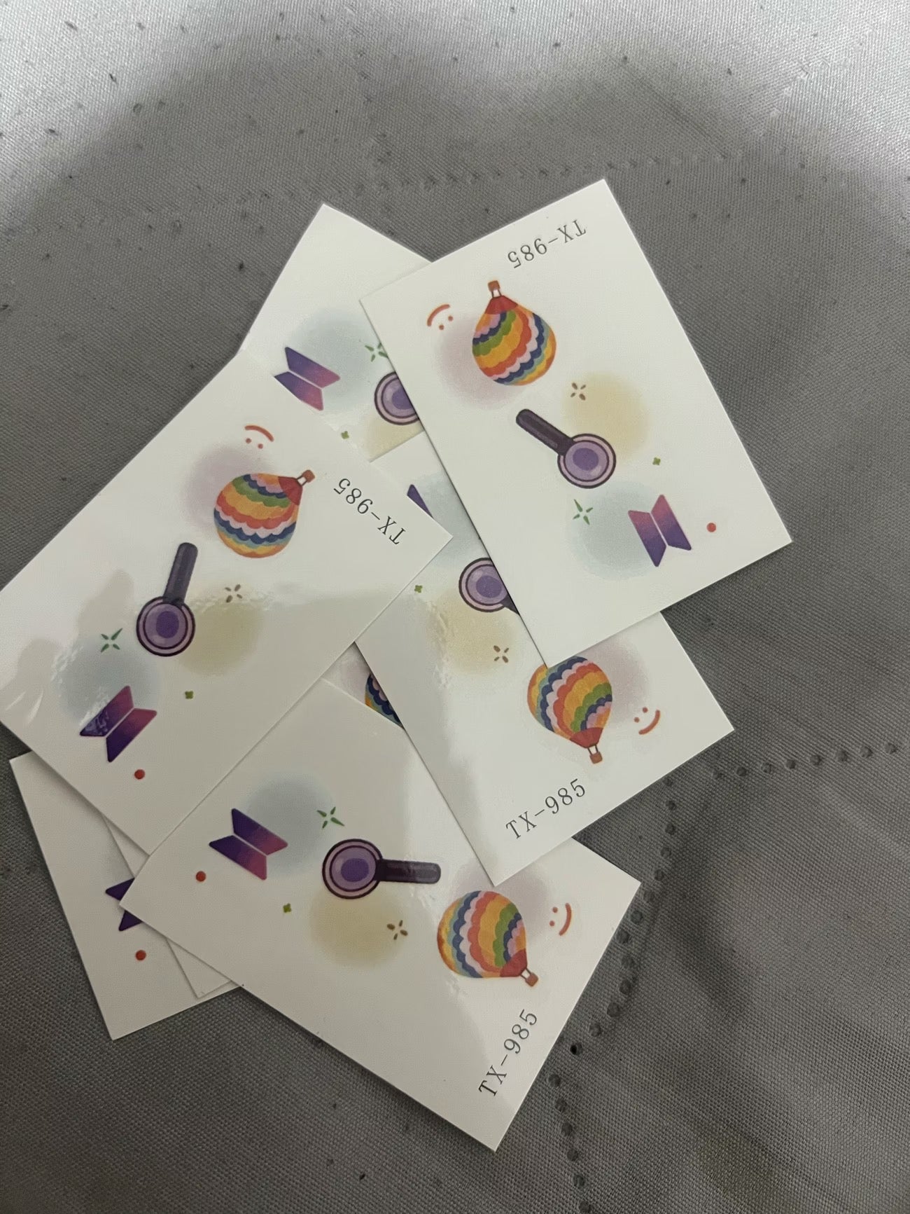 K-pop BTS Sticker Temporary Tatoo 6 Mini sheets