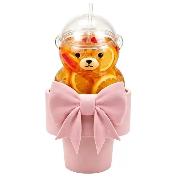 Authentic Starbucks Bear Glass Cup Holder