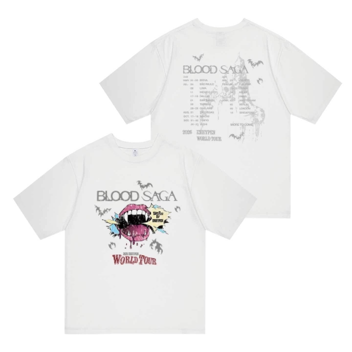K-pop Enhypen Blood Saga world tour 2026 T-shirts