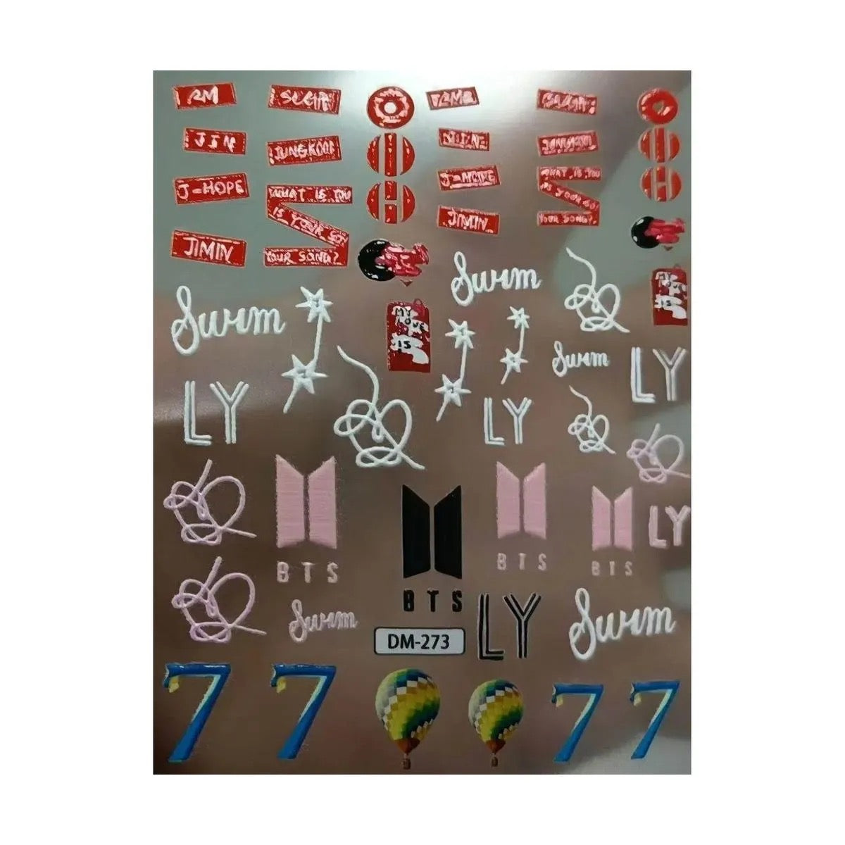 K-pop BTS Fan Arirang Concert DIY Nail Stickers
