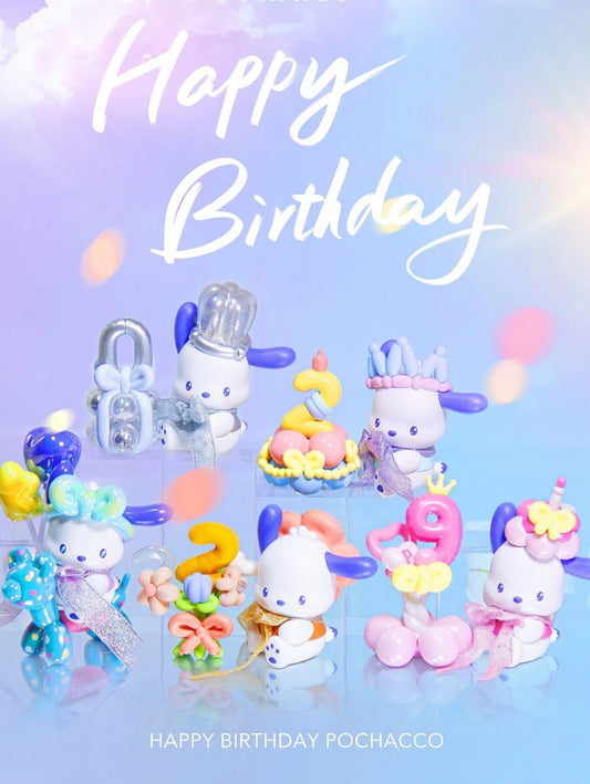 [Authentic] Sanrio Cute Kawaii Pochacco Happy Birthday Miniso Blind Boxes