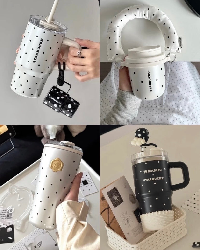 Authentic Starbucks x Stanley Polka Dot Cups Tumblers