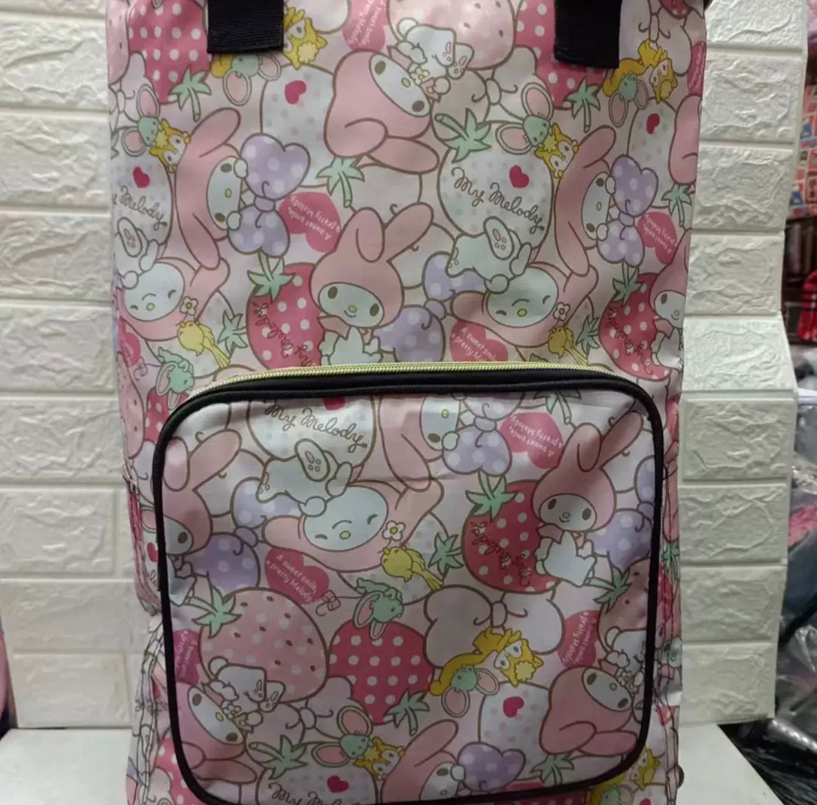 Sanrio Insulated Shopping Bag Trolley With Wheels My Melody Cinnamoroll Hello Kitty Pompompurin