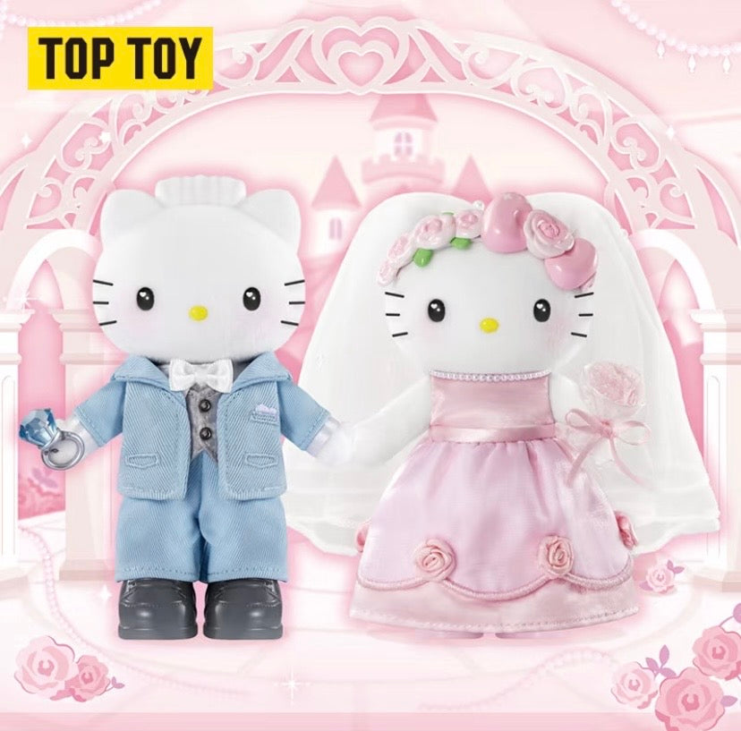 Authentic Toptoy Blind Boxes Plush Style Doll Sanrio Central Wedding Hello Kitty Dear Daniel