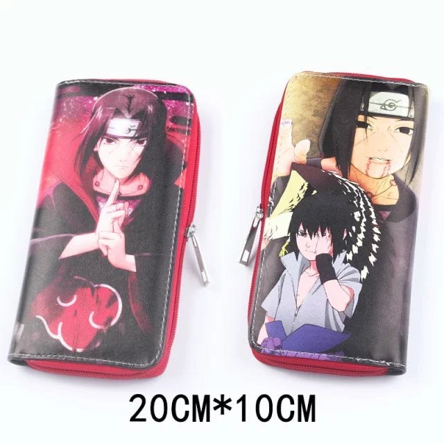 Anime Naruto  Money Wallet Gaara Itachi Kakashi Zipper Akatsuki