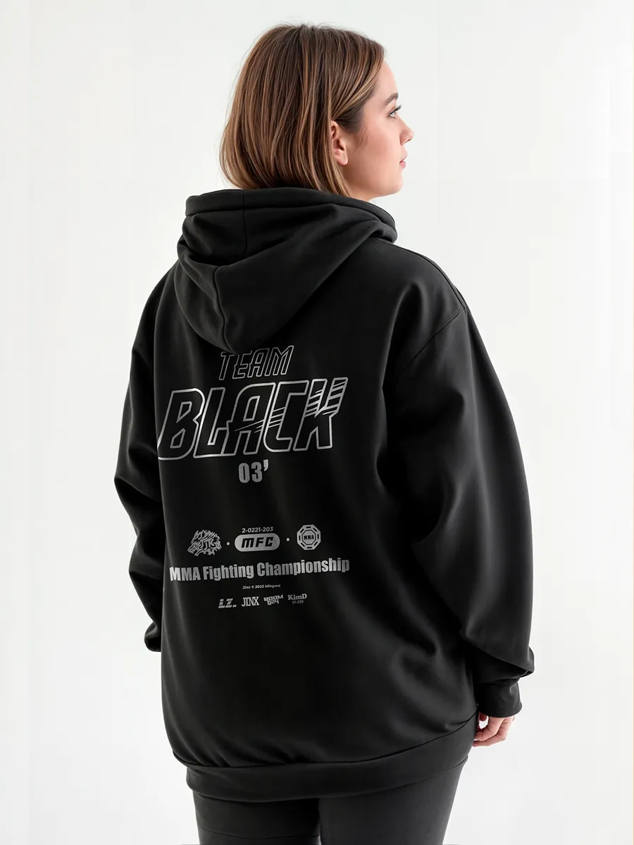 Jinx Manhwa Team Black Hoodie Sweater