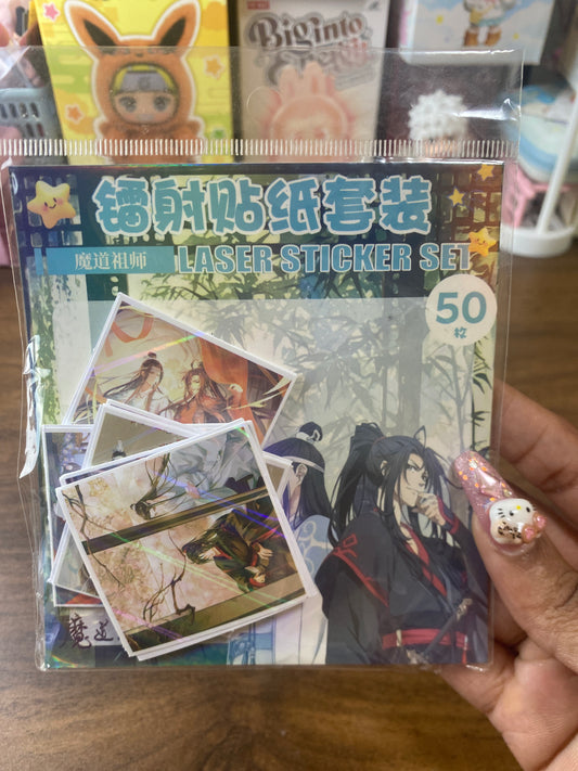 Clearance 50 pcs MXTX Laser Sticker Mo dao Zu Shi