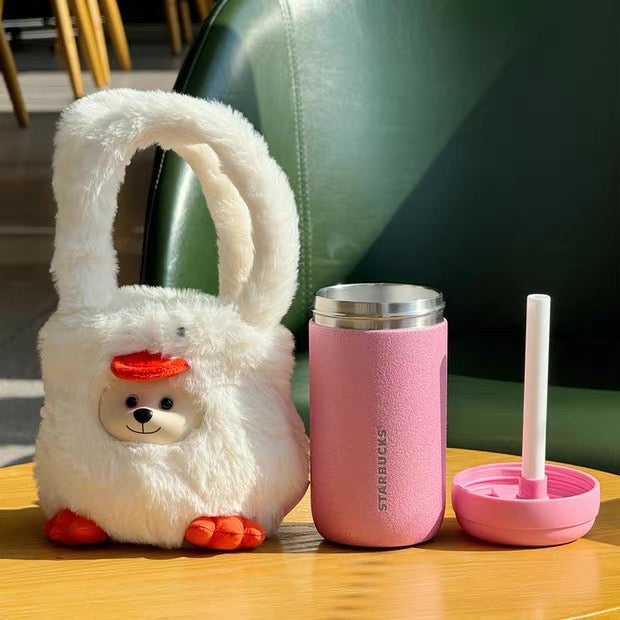 Authentic Starbucks 2026 Chinese Valentines Day Series Sweet Star Duck Cups Plush Bear