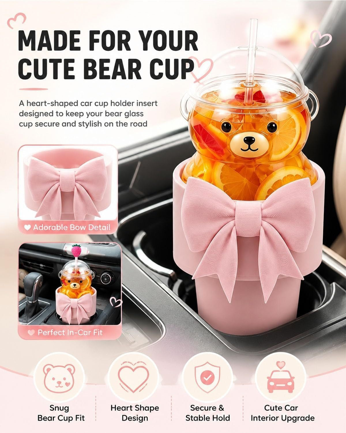 Authentic Starbucks Bear Glass Cup Holder