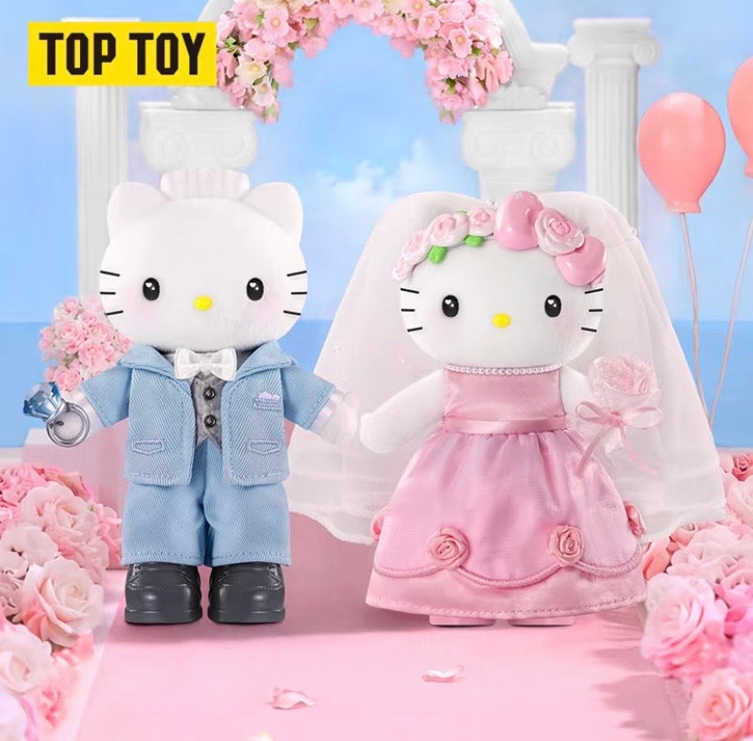 Authentic Toptoy Blind Boxes Plush Style Doll Sanrio Central Wedding Hello Kitty Dear Daniel