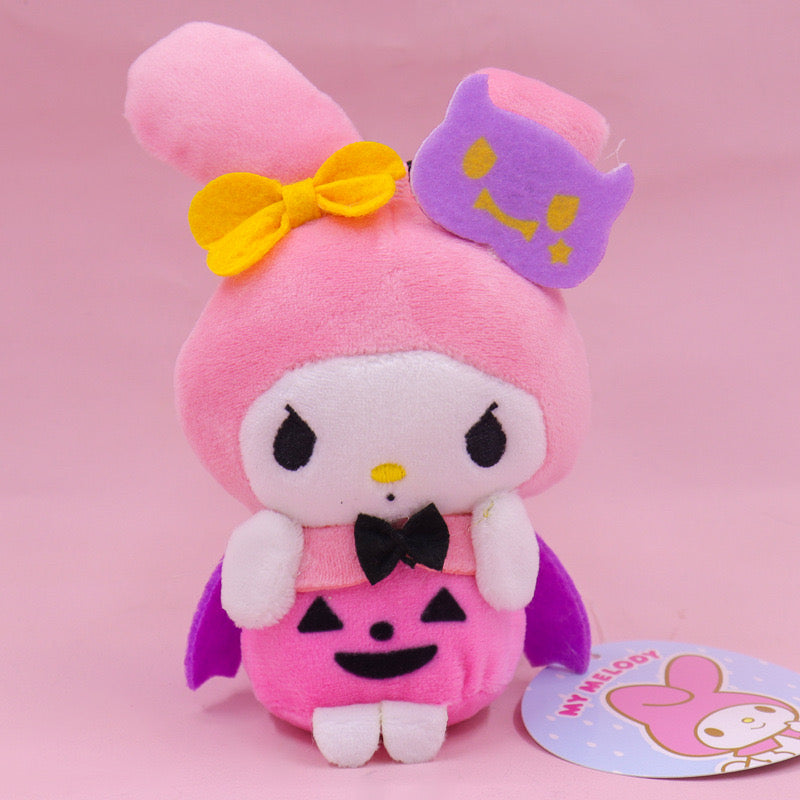 Sanrio Halloween Japanese Style Plushy Keychain Bag Charm Pompompurin My Melody Cinamoroll Hello Kitty Kuromi Hangyodon 12 cm plushy