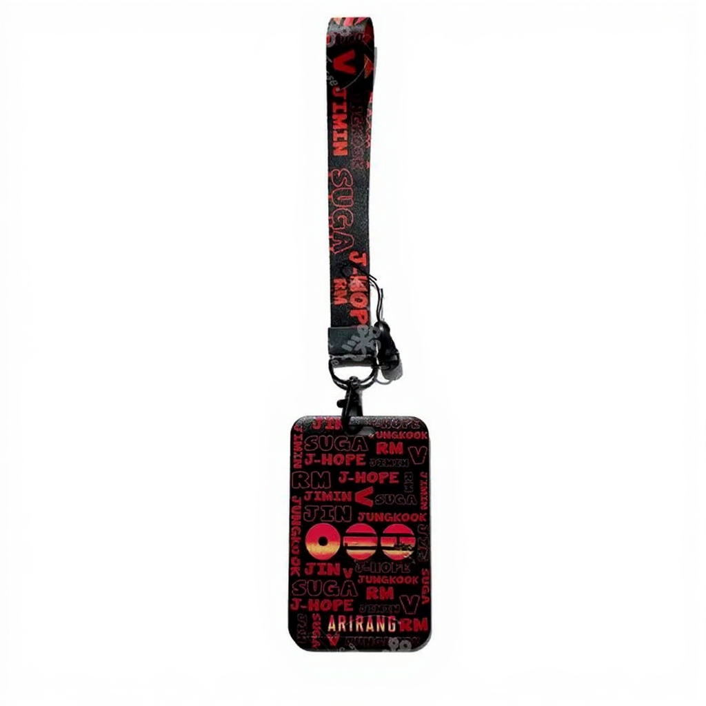 K-pop BTS Arirang Album World Tour Concert Lightstick Lanyard Bag Strap Card Holders