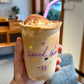 Taylor Swift Glass Cup with purple straw Speak Now