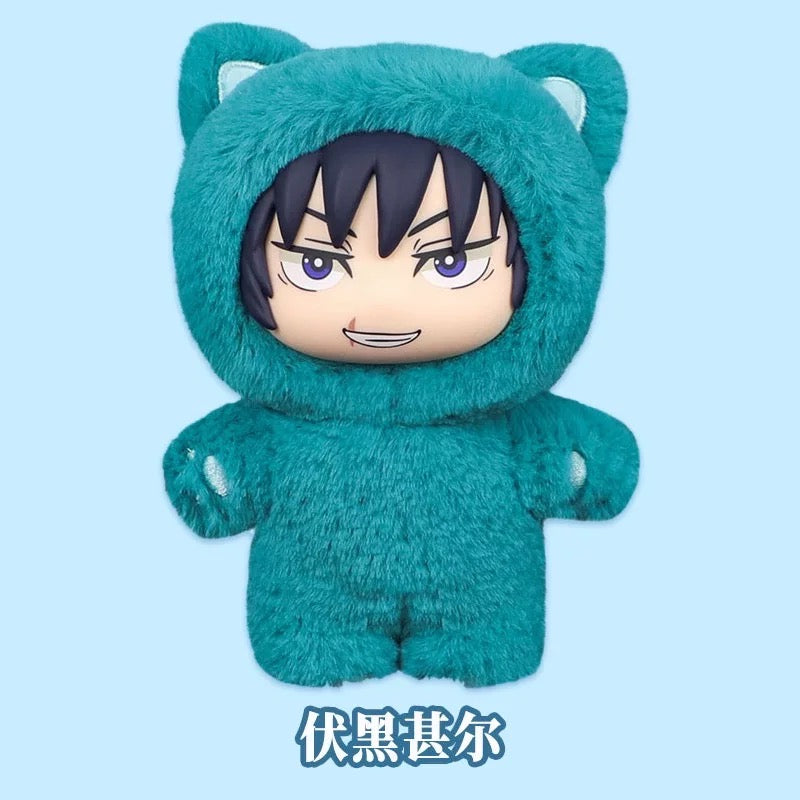 [Authentic] Anime Jujutsu Kaisen Face Plush Doll Eaki Figure Keychain Collectable Toys Mystery Blind Boxes