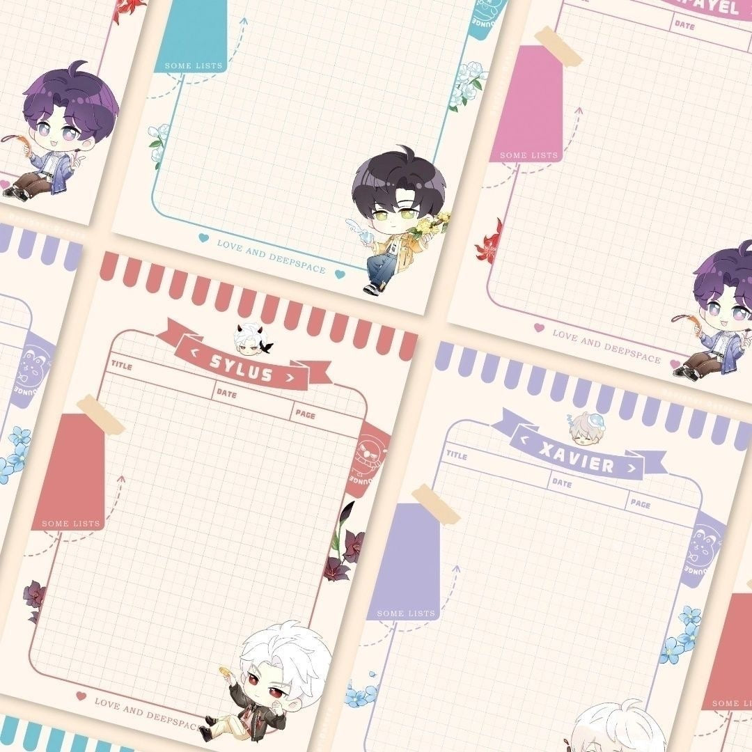Love and Deepspace game Notepad Stationary