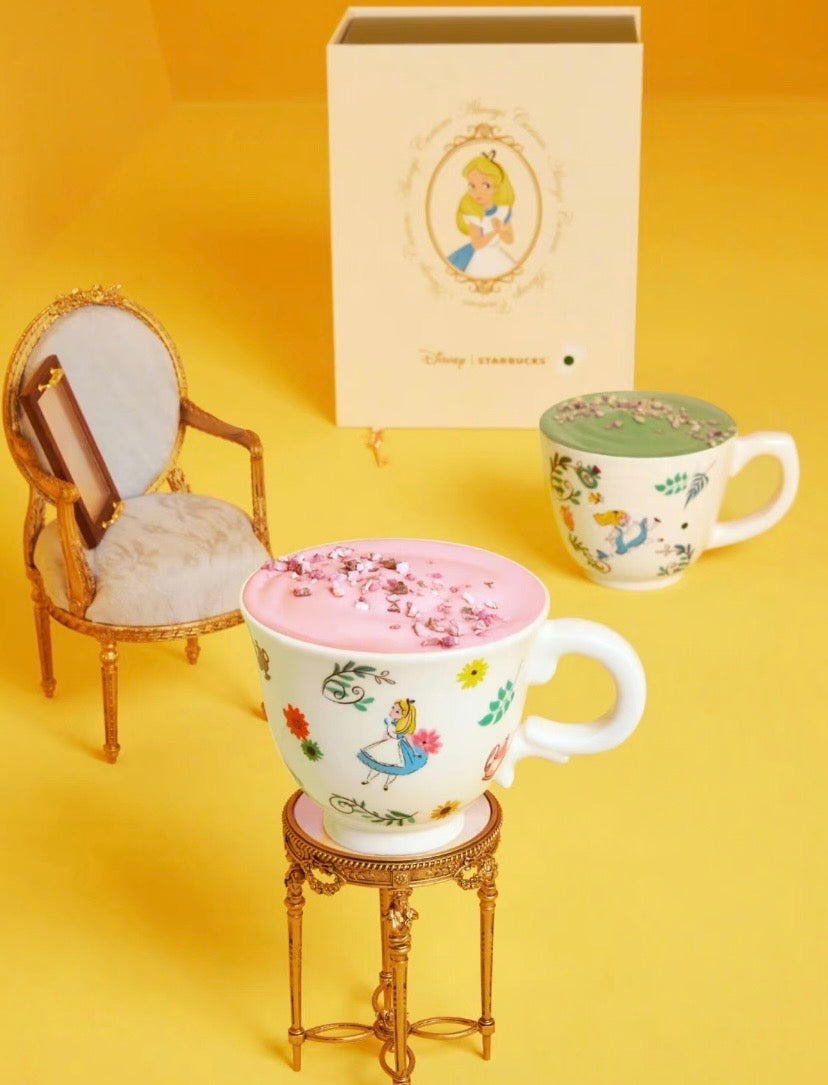 Authentic Starbucks Alice in Wonderland Cups