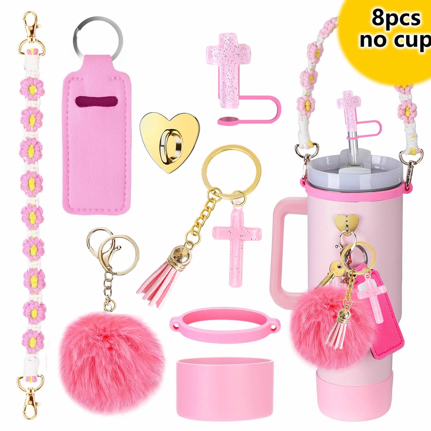 Stanley Cup Starbucks Cup Accessories Christian Keychain Straw  Topper