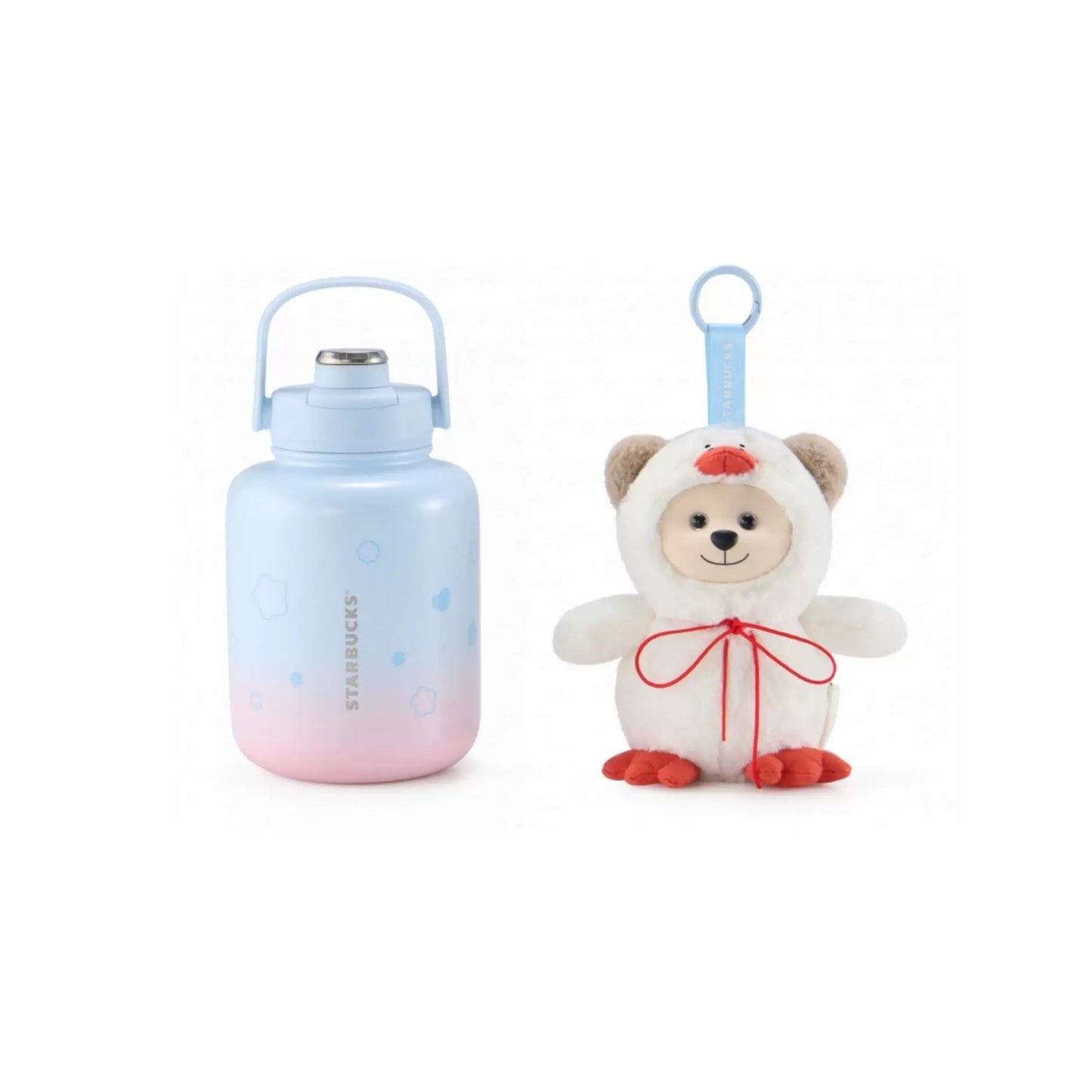 Authentic Starbucks 2026 Chinese Valentines Day Series Sweet Star Duck Cups Plush Bear