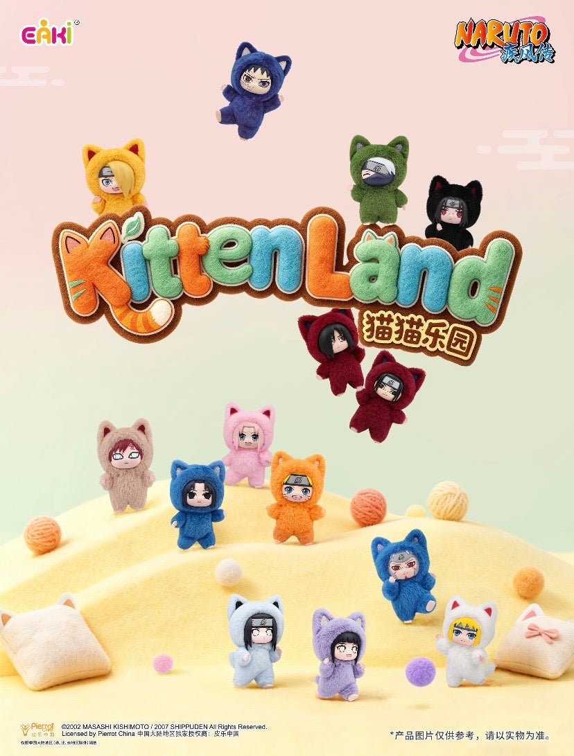 Authentic Eaki Naruto Kitten Land Shippuden Boruto Plush Blind Boxes 11 cm