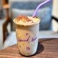 Taylor Swift Glass Cup with purple straw Speak Now