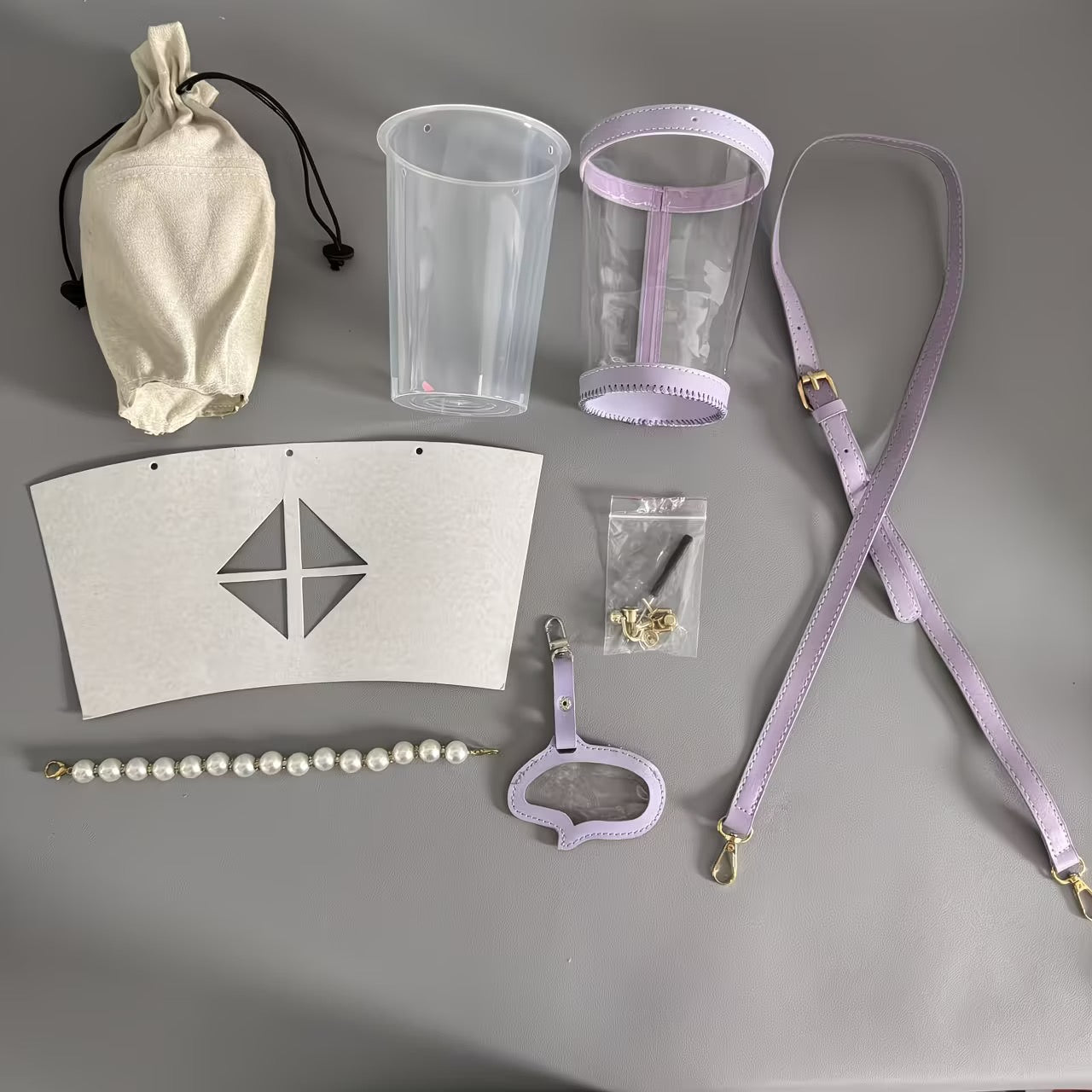 [DIY Accessories ] Molly Tea x Love and Deepspace Cup Transparent bag [ Does not include the Lads paper bags / sold separately ]
