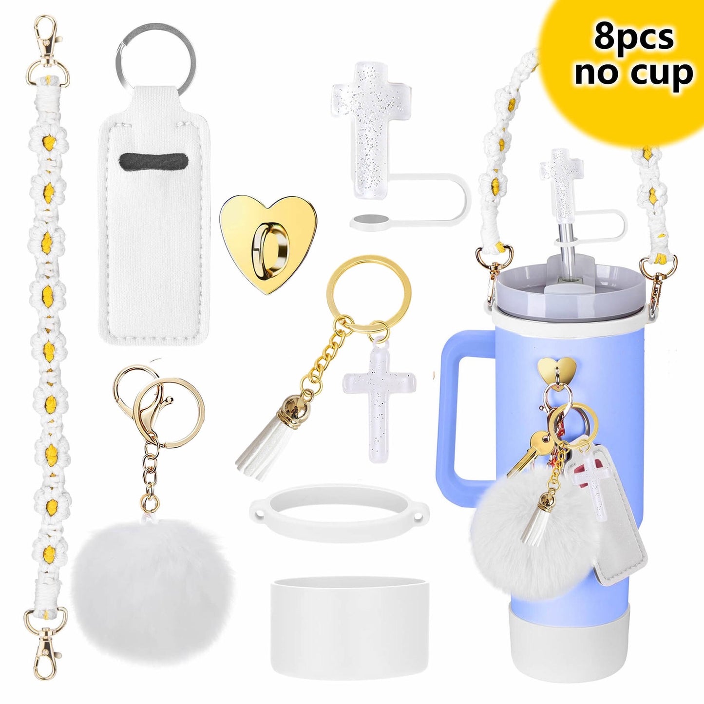 Stanley Cup Starbucks Cup Accessories Christian Keychain Straw  Topper