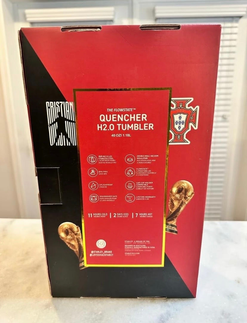 Ronaldo Lionel Messi Football Inspired Stanley Tumbler Cup includes Gift Box