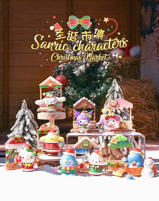 [Authentic] Sanrio Christmas Blind Boxes Hello Kitty Cinnamoroll My Melody Kuromi Hangyodon Pochacco Christmas Ornament Doll Figure