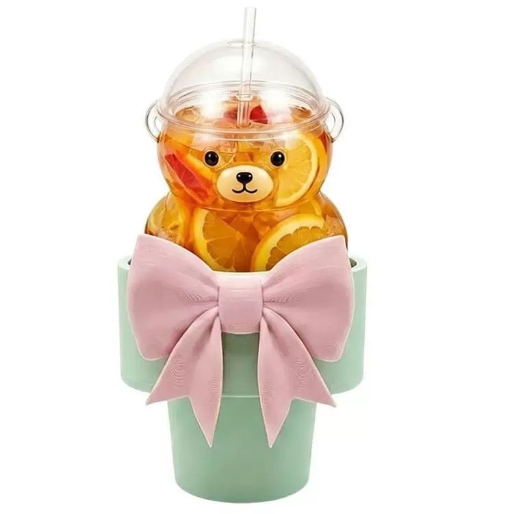 Authentic Starbucks Bear Glass Cup Holder