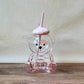 Authentic Starbucks Pink Glass Bear Cup