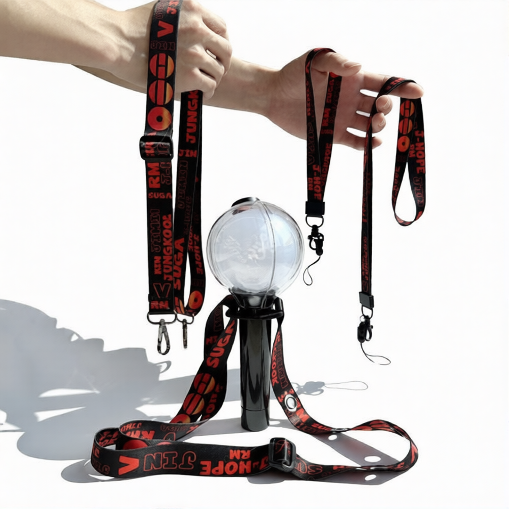 K-pop BTS Arirang Album World Tour Concert Lightstick Lanyard Bag Strap Card Holders
