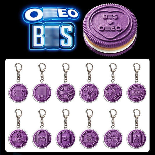 K-pop BTS Oreo Bag Phone Charms Accessory Set of 12  Acrylic Keychain