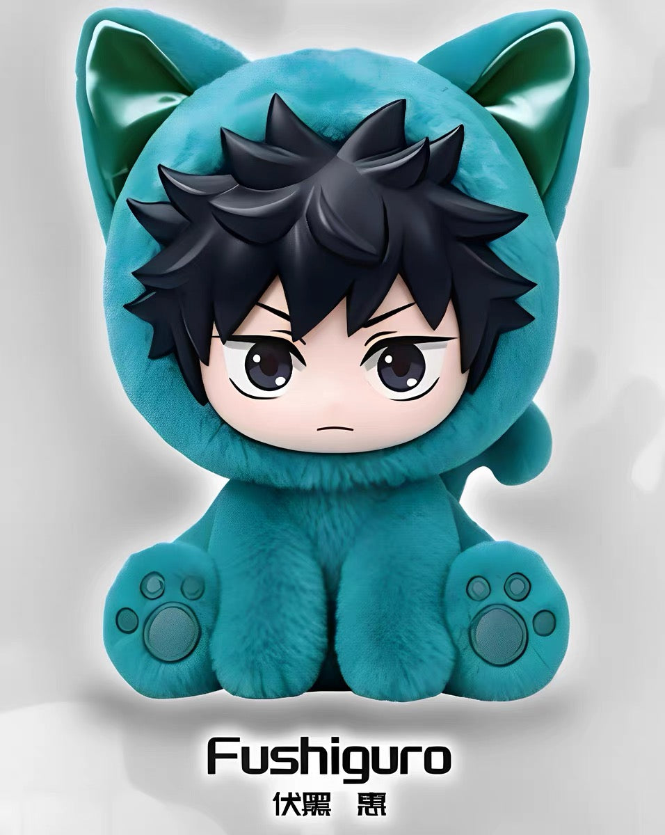 PRE - ORDER [Authentic] Anime Jujutsu Kaisen Sitting Cat Plush Doll Eaki Blind Boxes