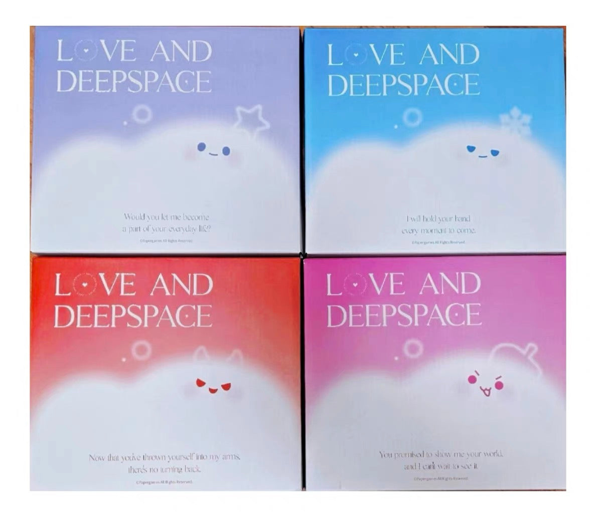 Authentic Love and Deepspace desktop acrylic calendar + Polaroid cards