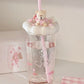 Authentic Starbucks Glass Cup Bear Hearts Cup