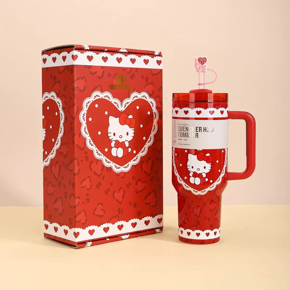 Cute Sanrio Hello Kitty Stanley Inspired 40 Oz Tumbler