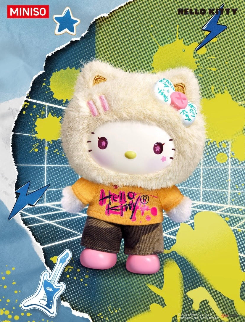 [Authentic] Sanrio Characters Miniso Hello Kitty Graffiti Blind Boxes Vinyl Plush Pendant