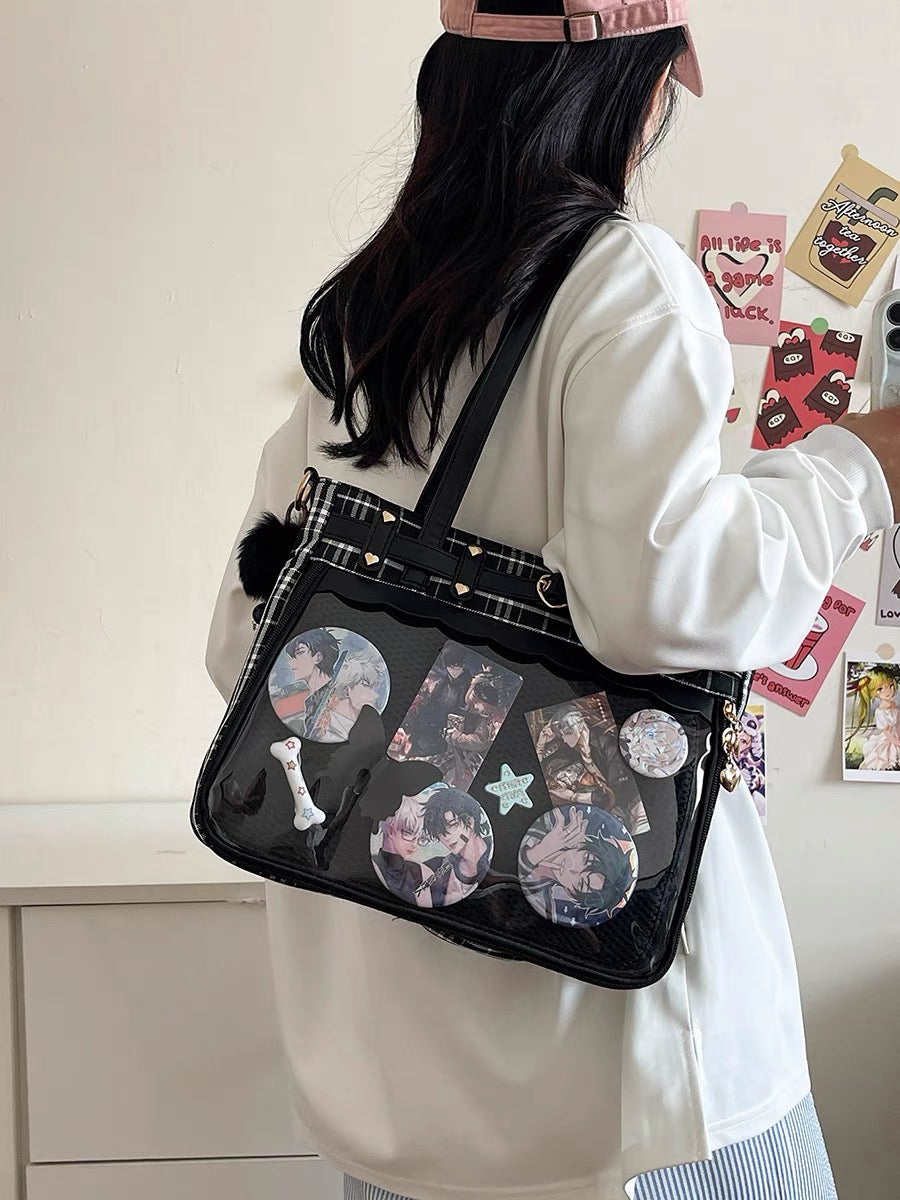 Plushy Labubu Sanrio Anime Charm Pin Medium Ita Bag K-pop Blind Boxes
