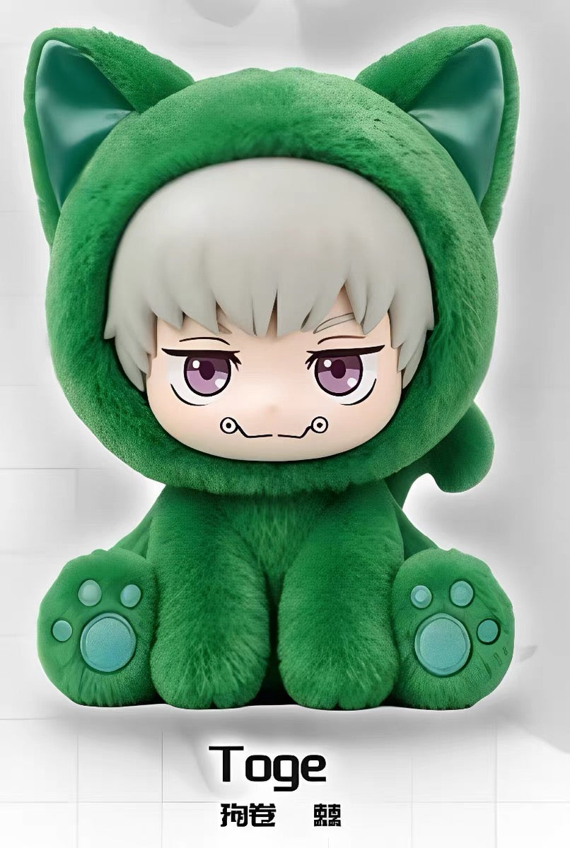 PRE - ORDER [Authentic] Anime Jujutsu Kaisen Sitting Cat Plush Doll Eaki Blind Boxes
