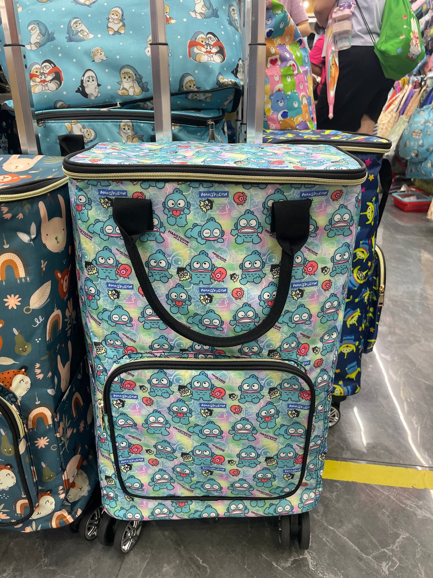 Sanrio Insulated Shopping Bag Trolley With Wheels My Melody Cinnamoroll Hello Kitty Pompompurin