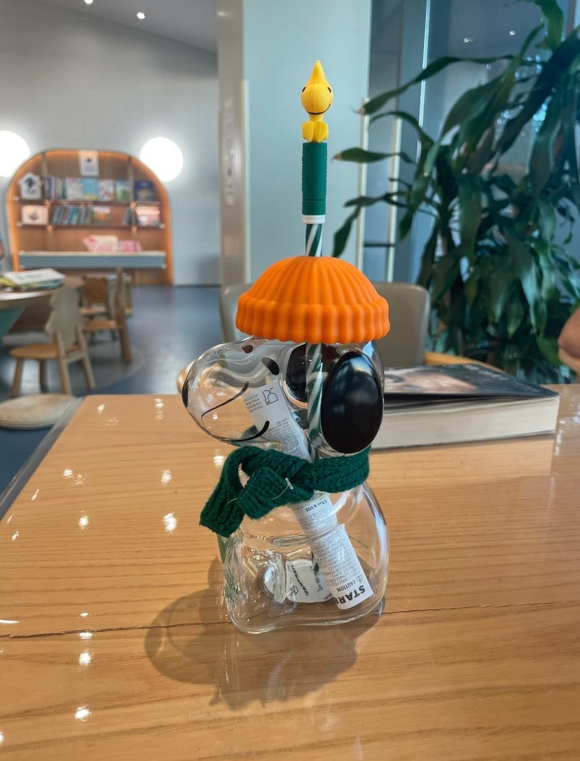 Authentic Starbucks x Snoopy Glass Cup Tumbler