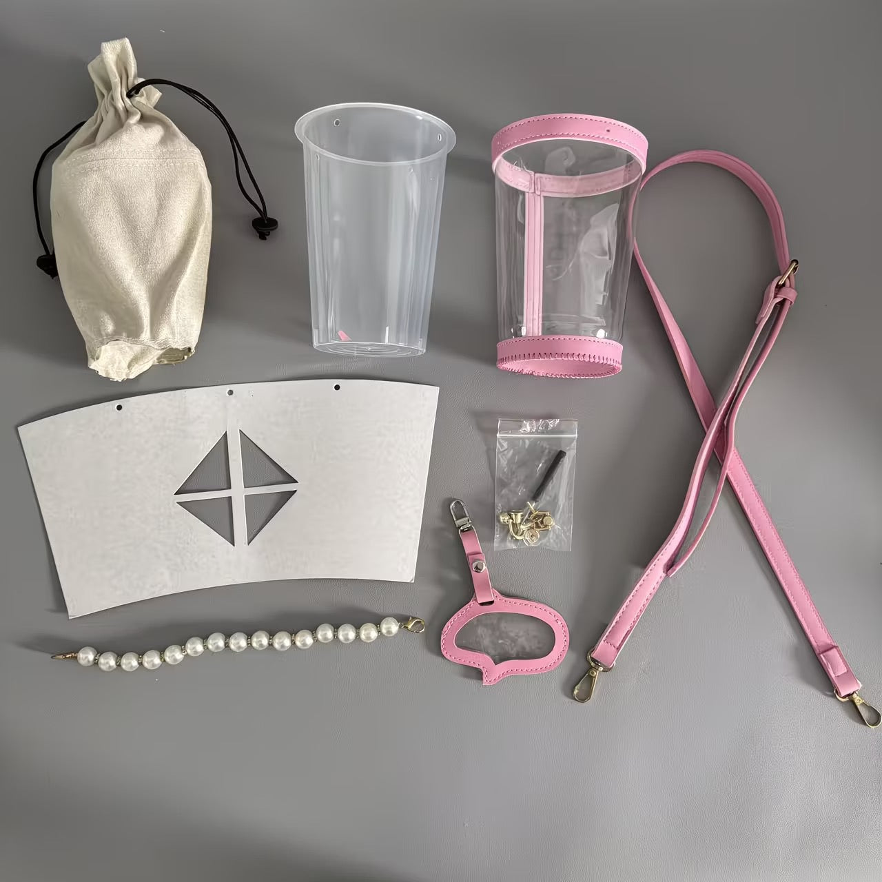 [DIY Accessories ] Molly Tea x Love and Deepspace Cup Transparent bag [ Does not include the Lads paper bags / sold separately ]