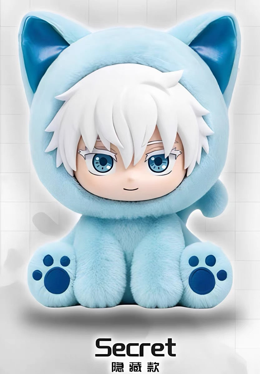 PRE - ORDER [Authentic] Anime Jujutsu Kaisen Sitting Cat Plush Doll Eaki Blind Boxes
