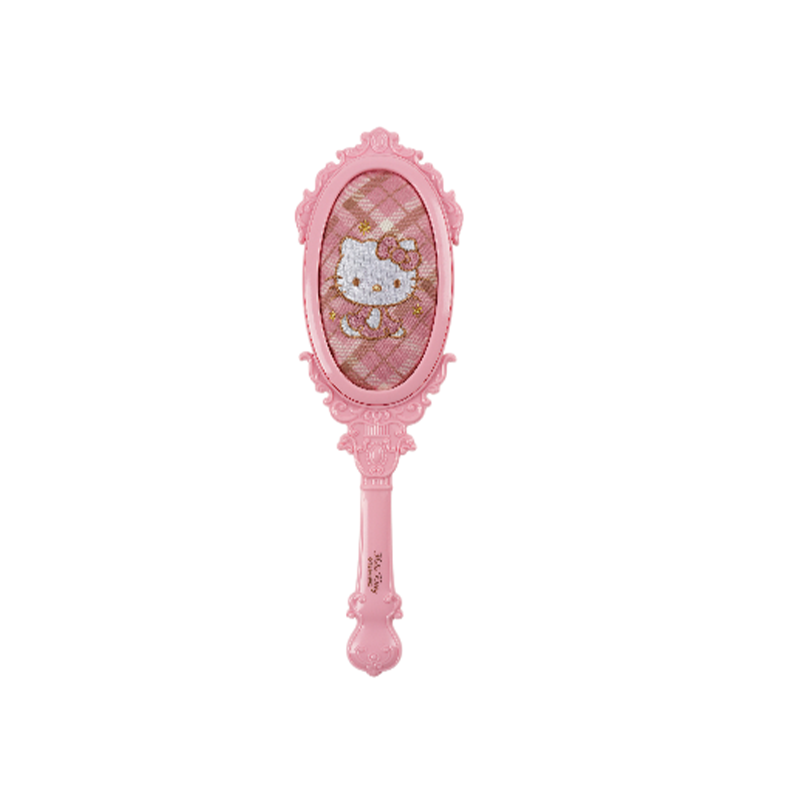 [Authantic] Miniso land Sanrio Hello Kitty Bag Mirror Plushy Pillow Hair Clip Retro Plaid Series