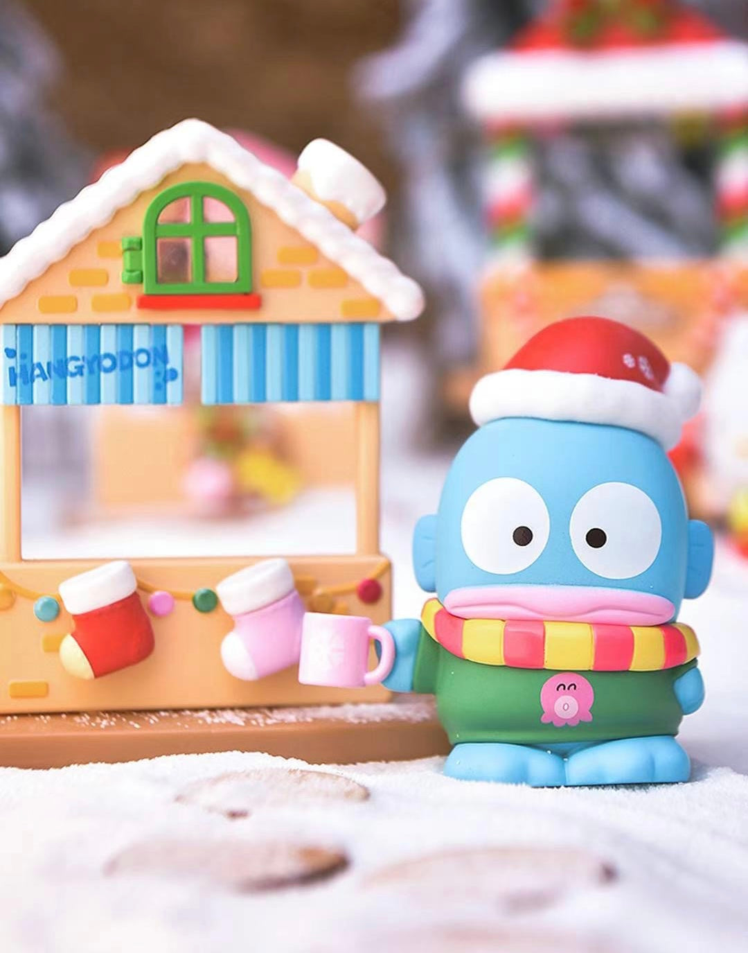 [Authentic] Sanrio Christmas Blind Boxes Hello Kitty Cinnamoroll My Melody Kuromi Hangyodon Pochacco Christmas Ornament Doll Figure