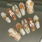 Blossoms of the white night  Manhwa inspired Shuraka nails