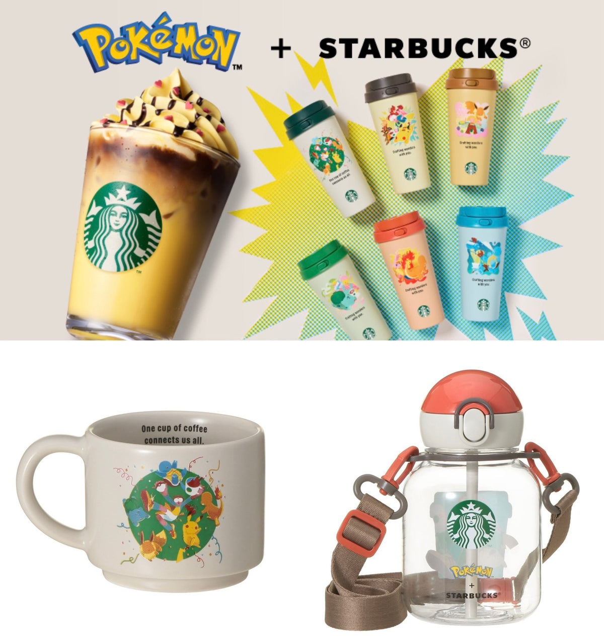 [Pre-order ] Authentic Starbucks x Pokemon 30th Anniversary Cup Tumbler