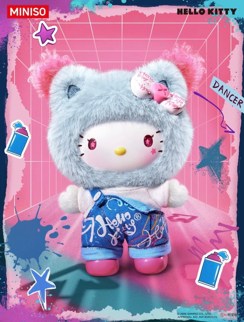 [Authentic] Sanrio Characters Miniso Hello Kitty Graffiti Blind Boxes Vinyl Plush Pendant